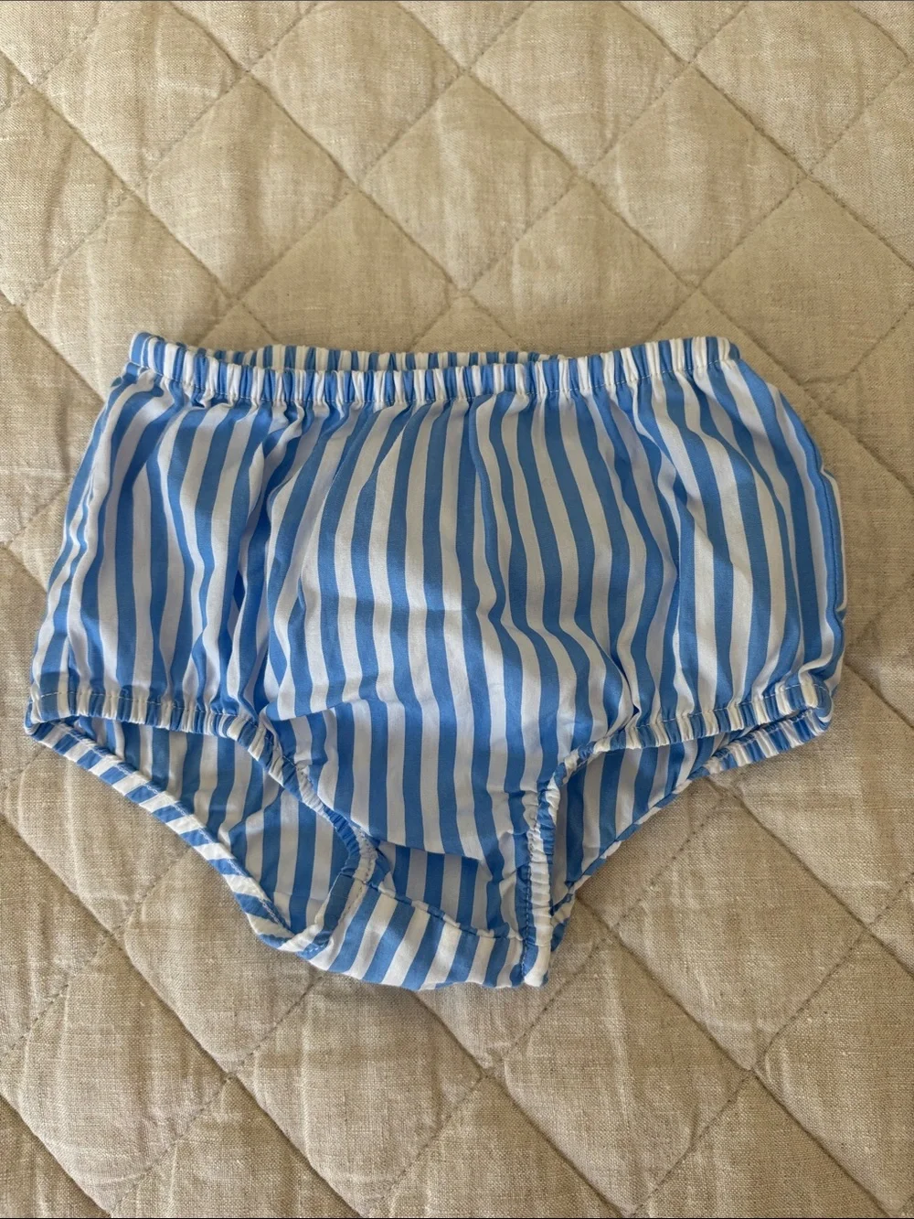 Ralph Lauren Blue and White Striped Baby Bloomer NWOT